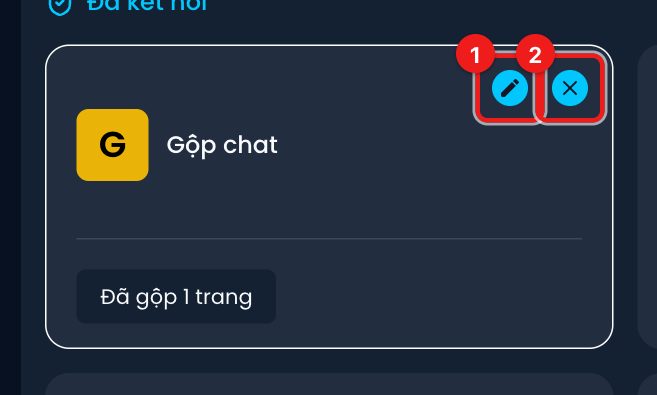 Thẻ Gộp chat trên Bảng điều khiển