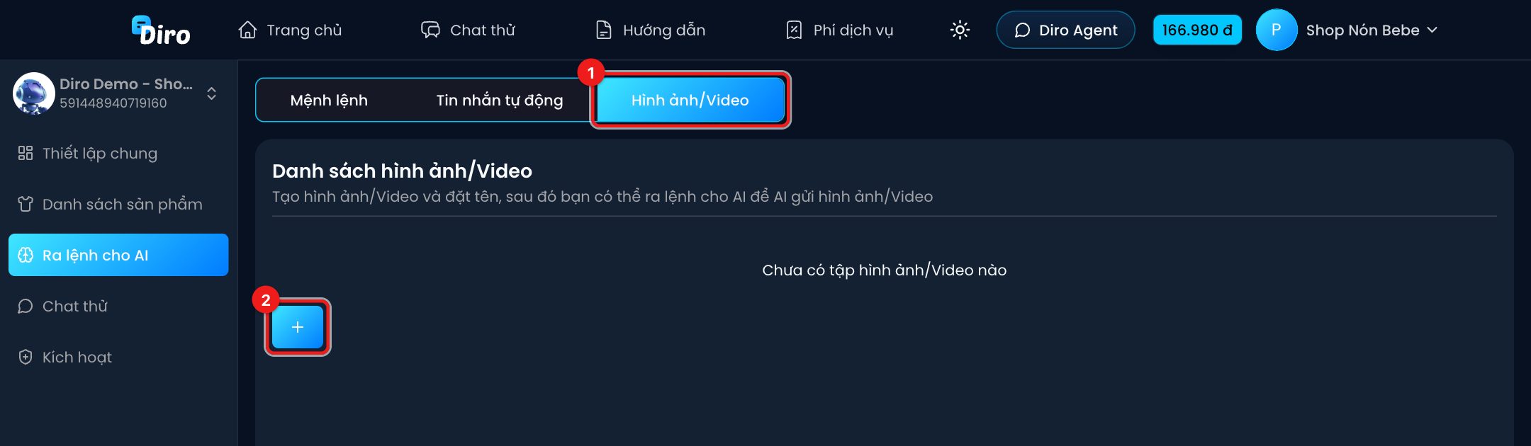 Danh sách hình ảnh/video
