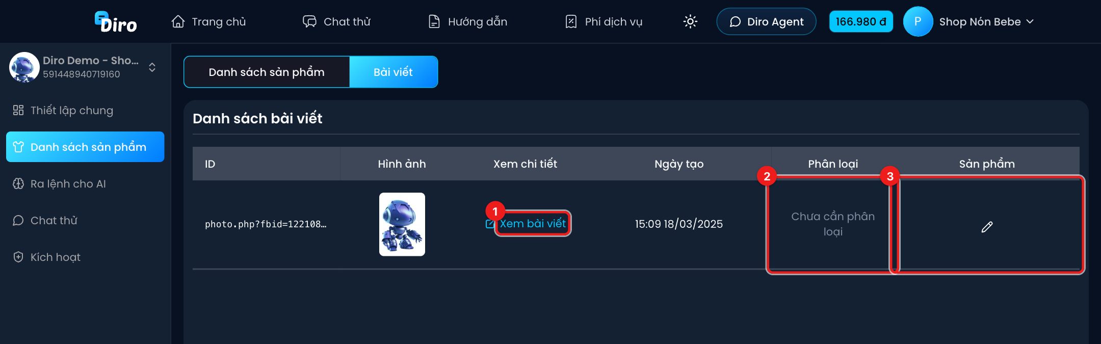 Danh sách bài viết